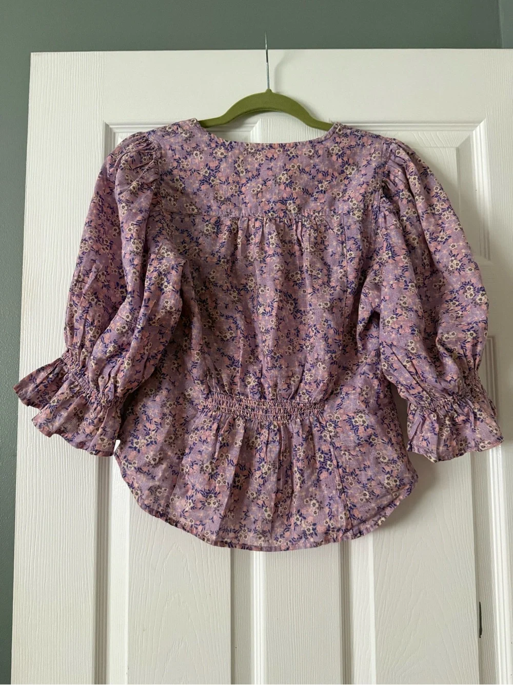 NWT Free People Lavender Floral Button Blouse